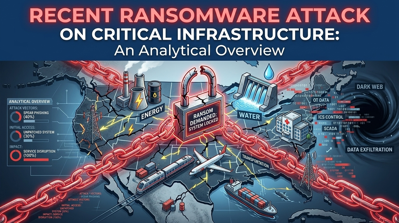 Recent Ransomware Attack on Critical Infrastructure: An Analytical Overview